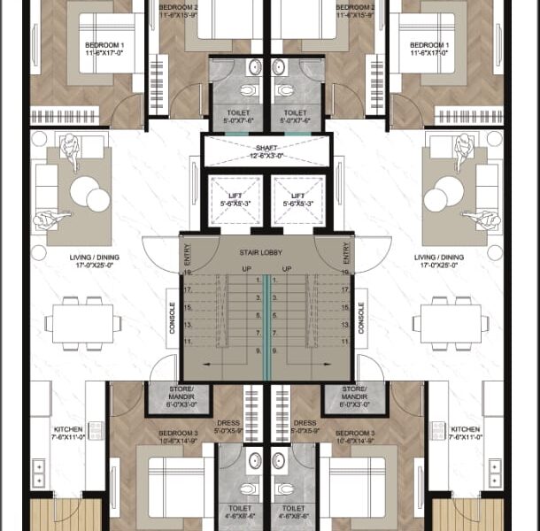 4 BHK 360 Square Yard flat for sale in M3M Panipat